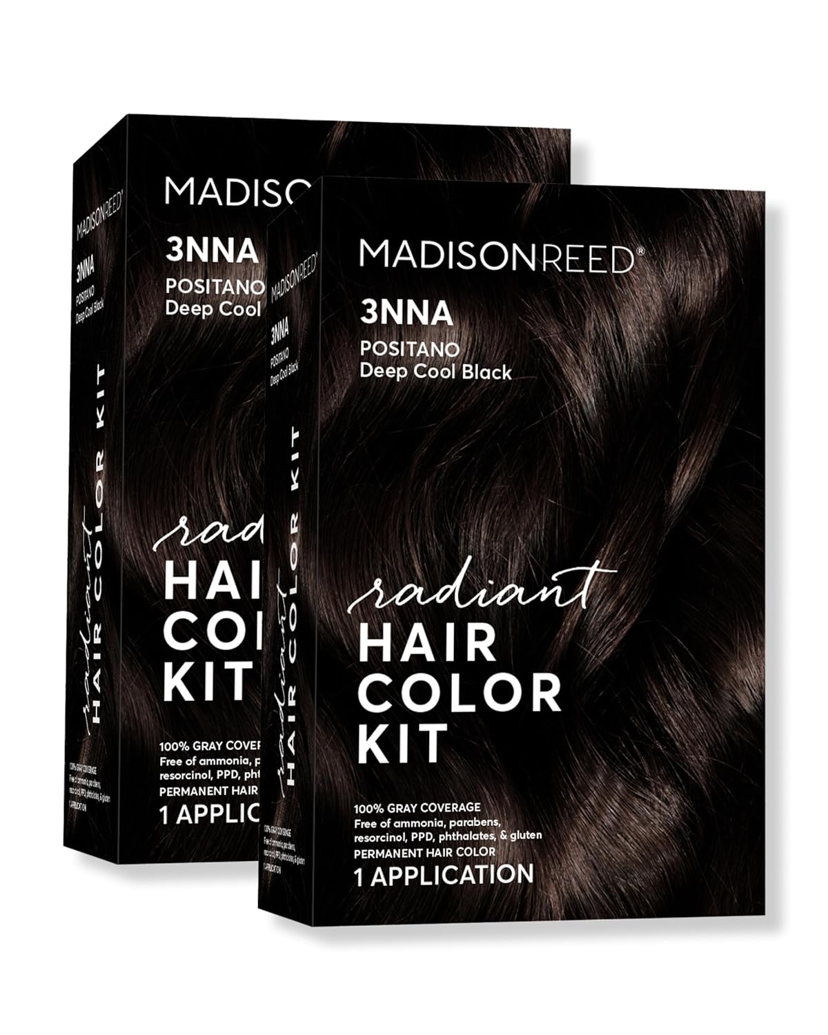 Madison Reed Radiant Hair Color Kit | 3NNA Cool Black-Brown with Ash Undertones (Positano Black)