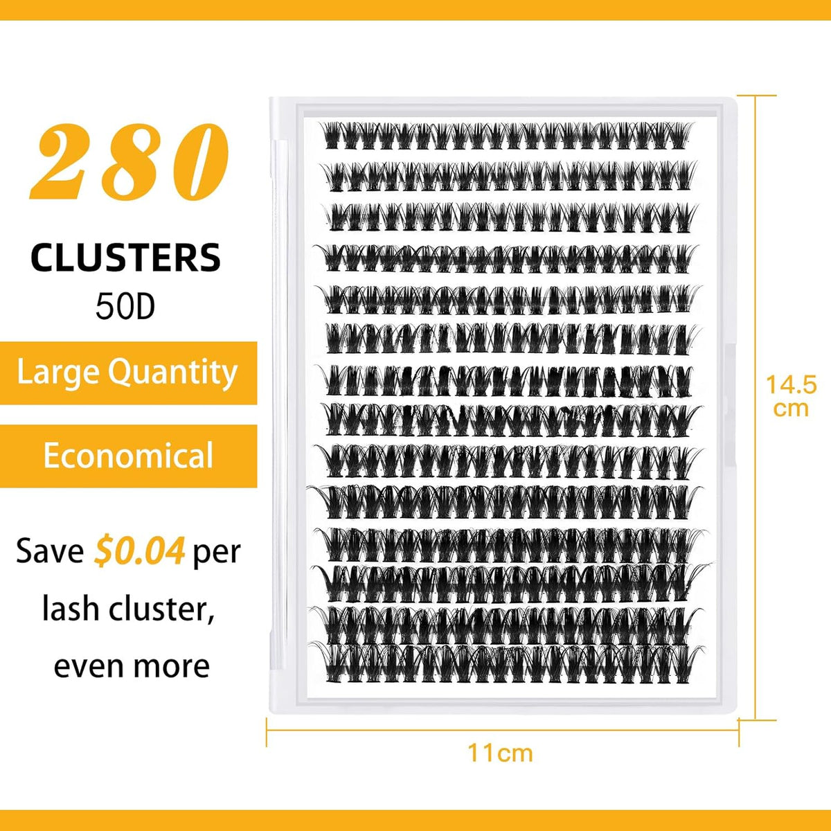 B&Qaugen Lash Clusters 50D-D-18 Individual Lashes 280 Clusters False Eyelash Extensions at Home