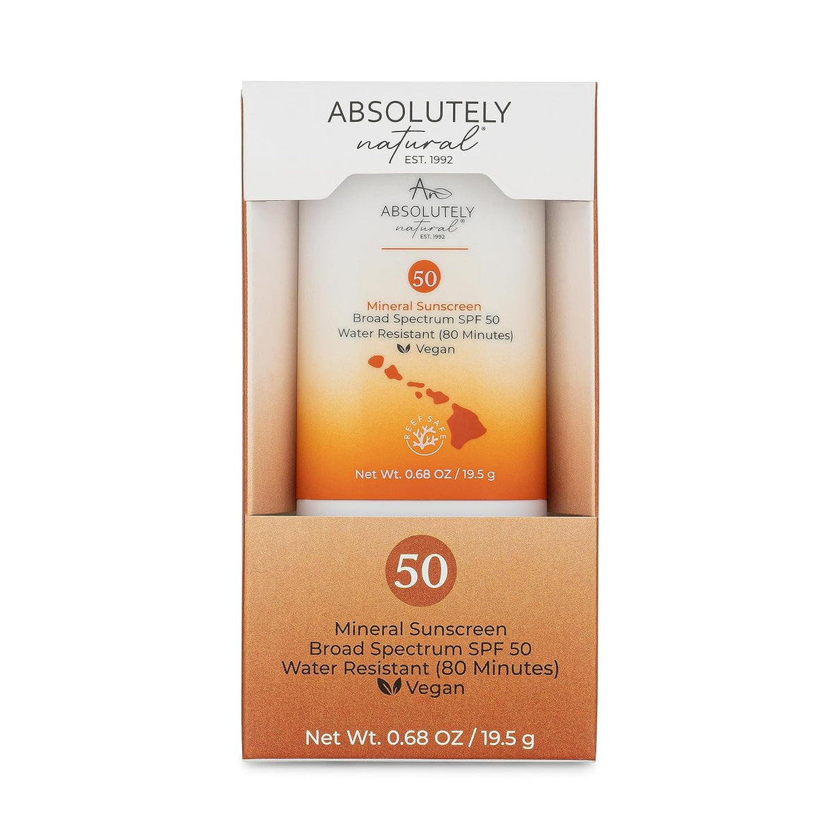SPF 50 Mineral Sunscreen Stick with Rose Hips Oil, Cruelty Free and Reef Safe, Vegan Blend for Face