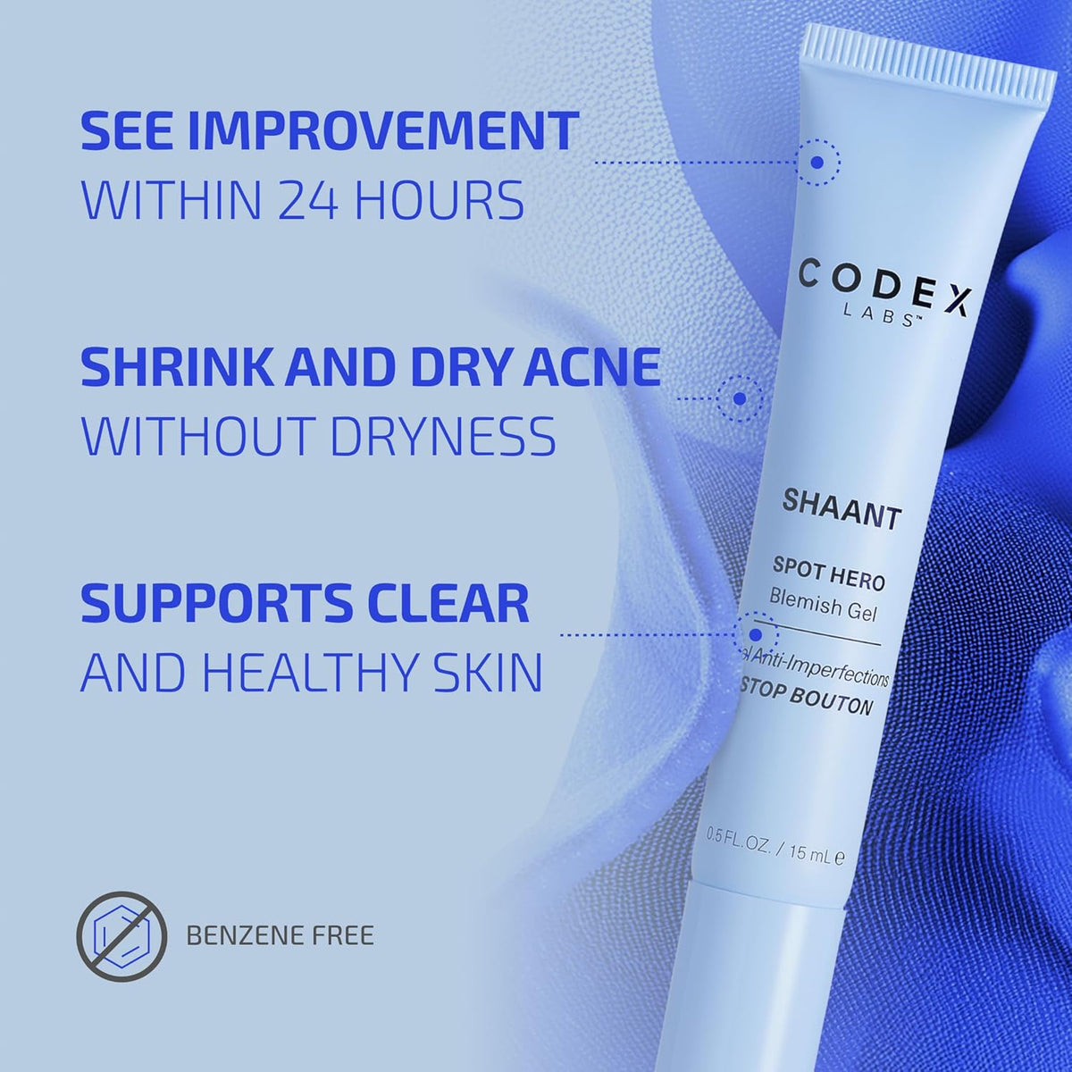 Codex Labs Shaant Spot Hero – Sulfur & Green Tea Gel for Blemish-Prone Skin | Fast-Drying Formula