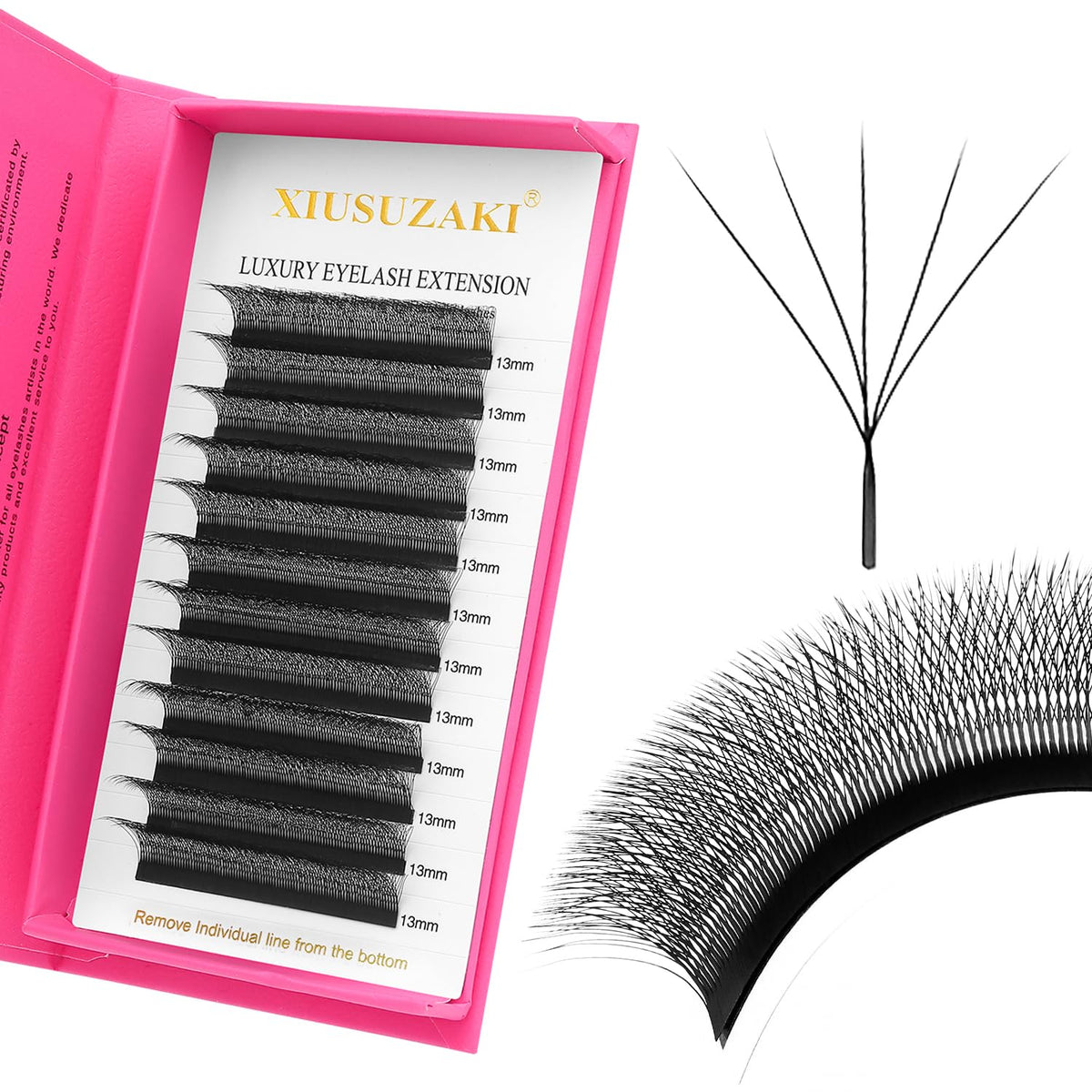 Lash Extensions 5D Eyelash Extensions W Lashes 0.07mm Thickness D Curl Lashes Mix 8-15mm Soft Lash