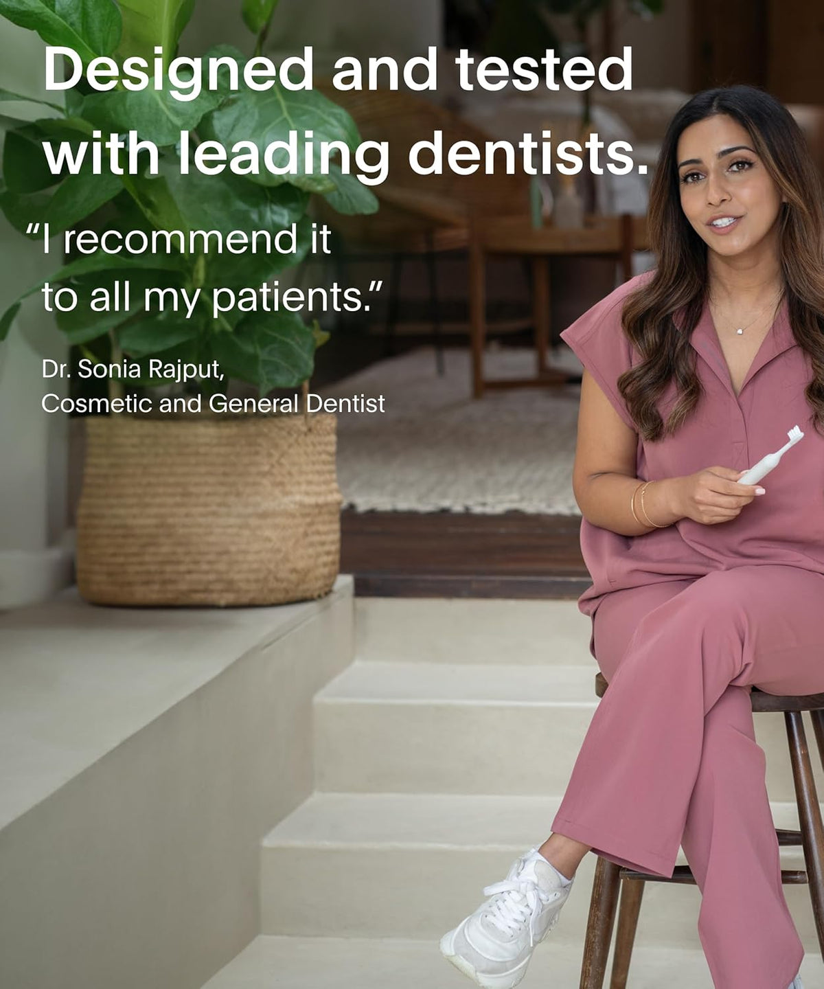 SURI Recyclable Plant-Based, Electric Toothbrush Heads - Built-in Tongue Scraper, Long Lasting