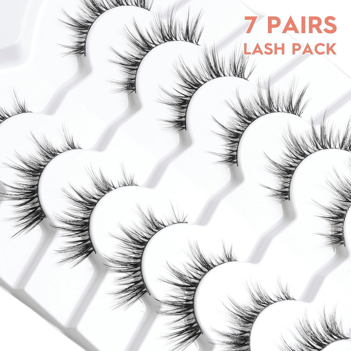 Manga Lashes Wispy 14mm False Eyelashes Natural Look Cat Eye Lashes Strips 0.1mm Thin Band Anime