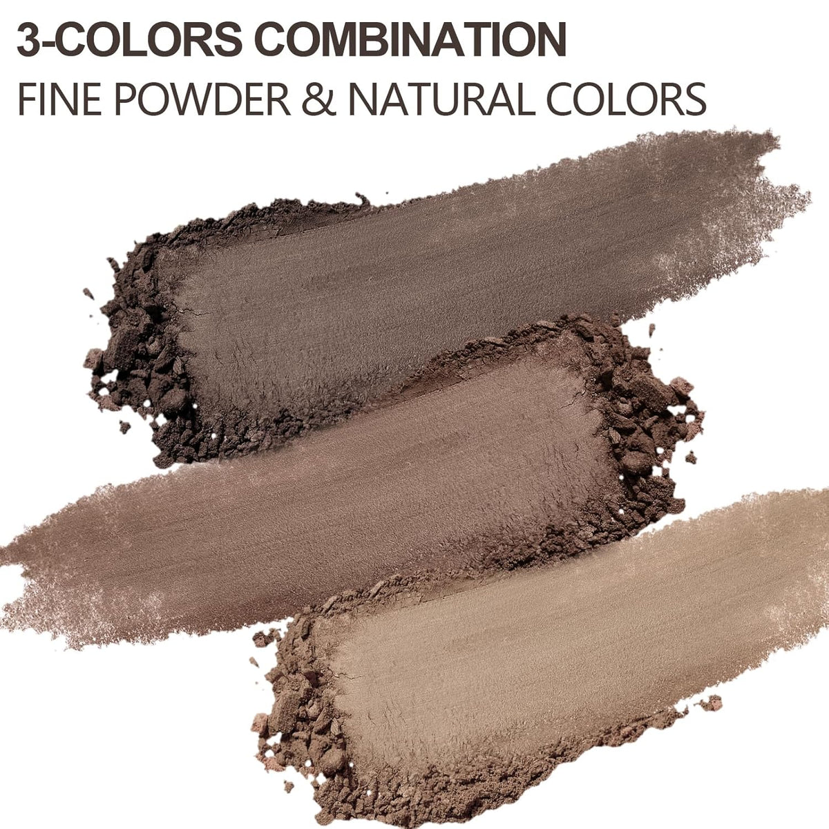 3 Colors Eyebrow Makeup Kit, Professional Brow Contour Palette, Waterproof Long-lasting Eyebrow