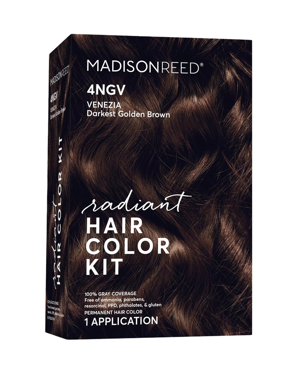 Madison Reed Radiant Hair Color Kit | 4NGV Darkest Golden Brown with Warm Tones (Venezia Brown) for