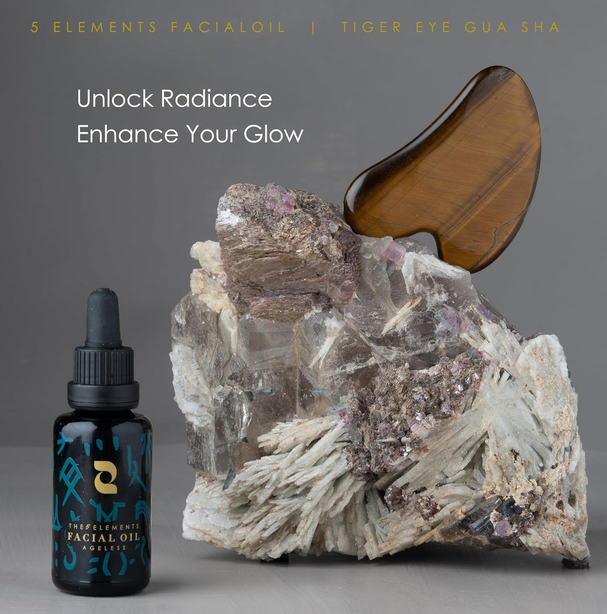 Redmint Tiger Eye Gua Sha Tool for Face | Rooted in Ancient TCM Wisdom | Rediscover Youthful Skin |