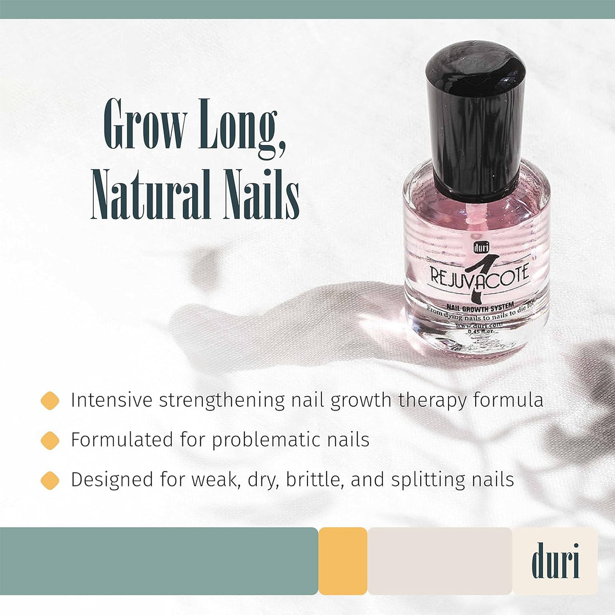 duri Rejuvacote 1 Nail Growth System - Original Maximum Strength Formula - Nail Strengthener and