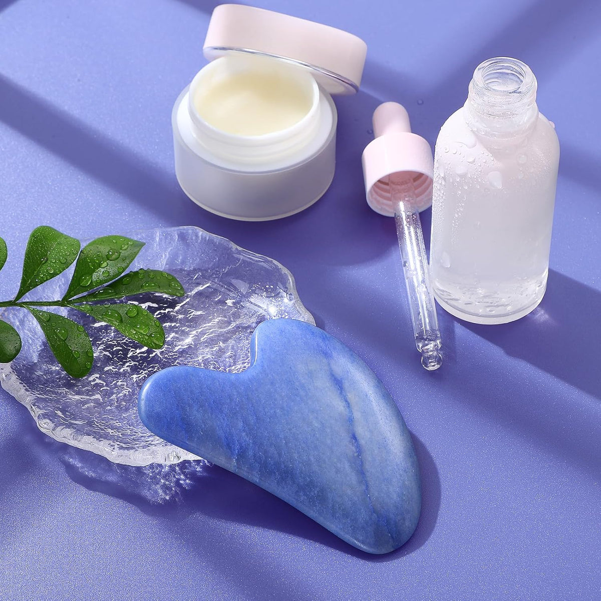 Gua Sha Facial Tools Guasha Tool Gua Sha Jade Stone for Face Skincare Facial Body Tensions Reduce