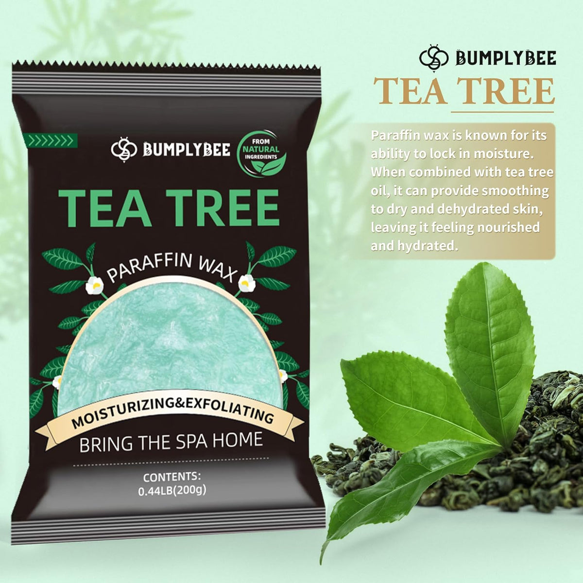 Paraffin Wax for Hand and Feet,10 Pack Tea Tree Paraffin Wax Refills for Hand & Foot Wax Bath