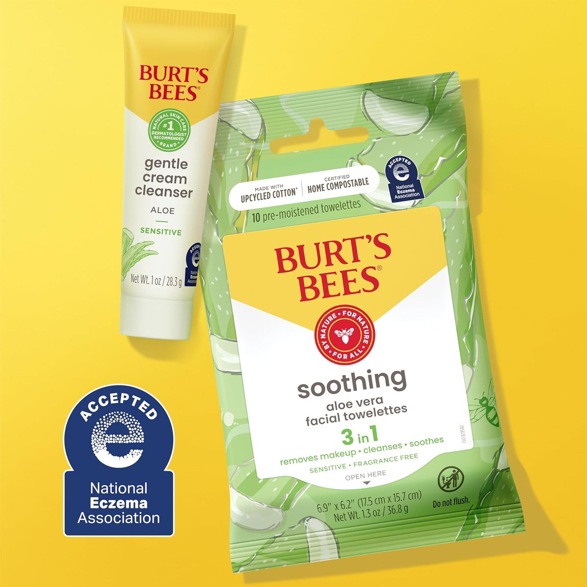 Burt's Bees Gentle Skin Care To-Go Set, Includes Cleanser, Towelettes, Lotion and Sheet Mask