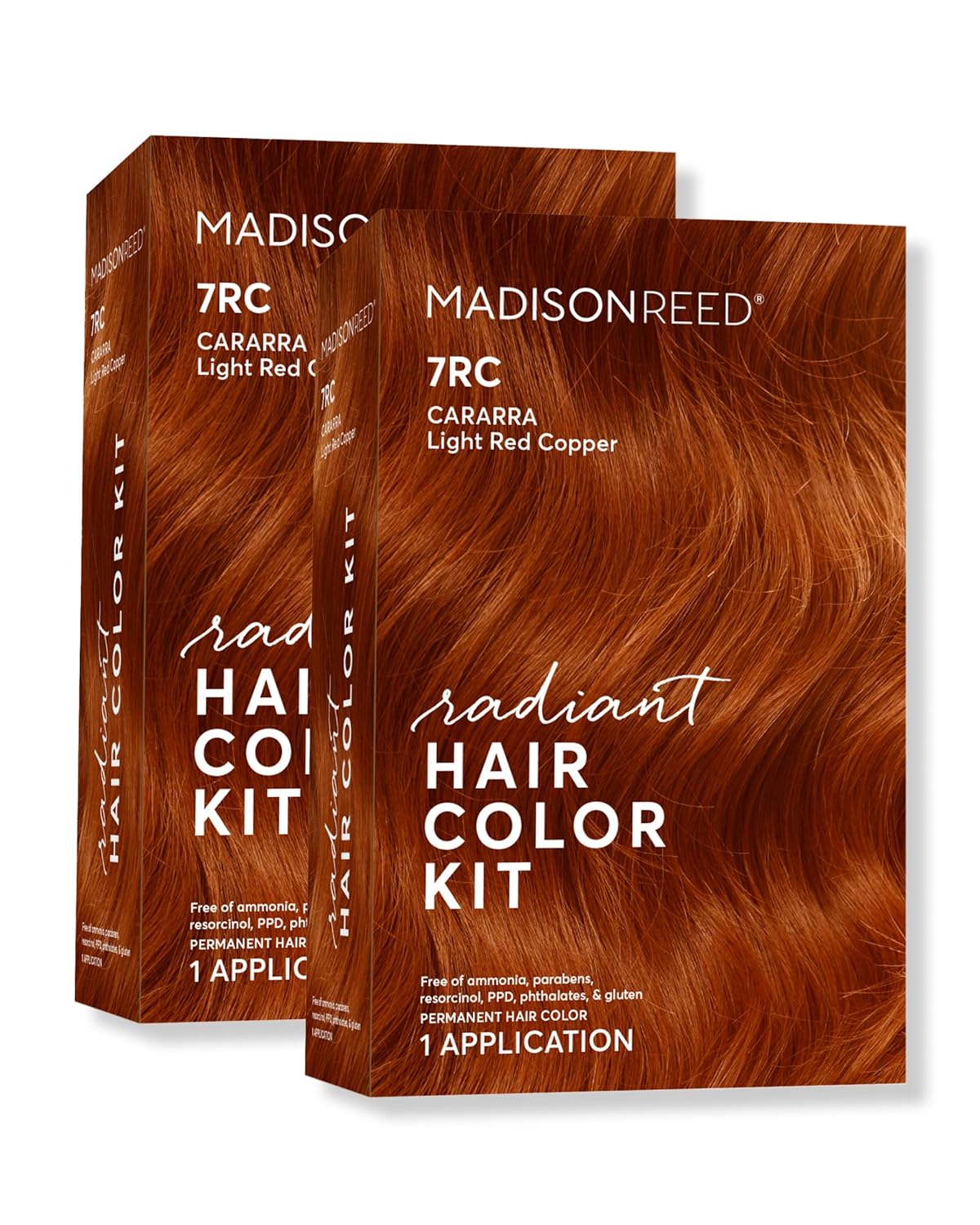 Madison Reed Radiant Hair Color Kit | 7RC Light Ginger Red with Vivid Copper Tones (Carrara