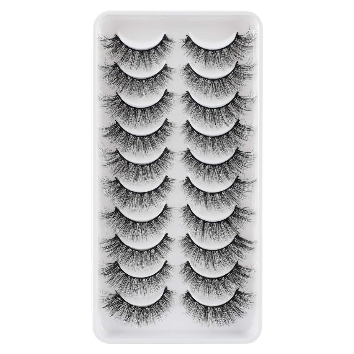 JIMIRE Fake Eyelashes Natural Look Fluffy Wispy False Lashes Cat-Eye Lashes with Thin Band