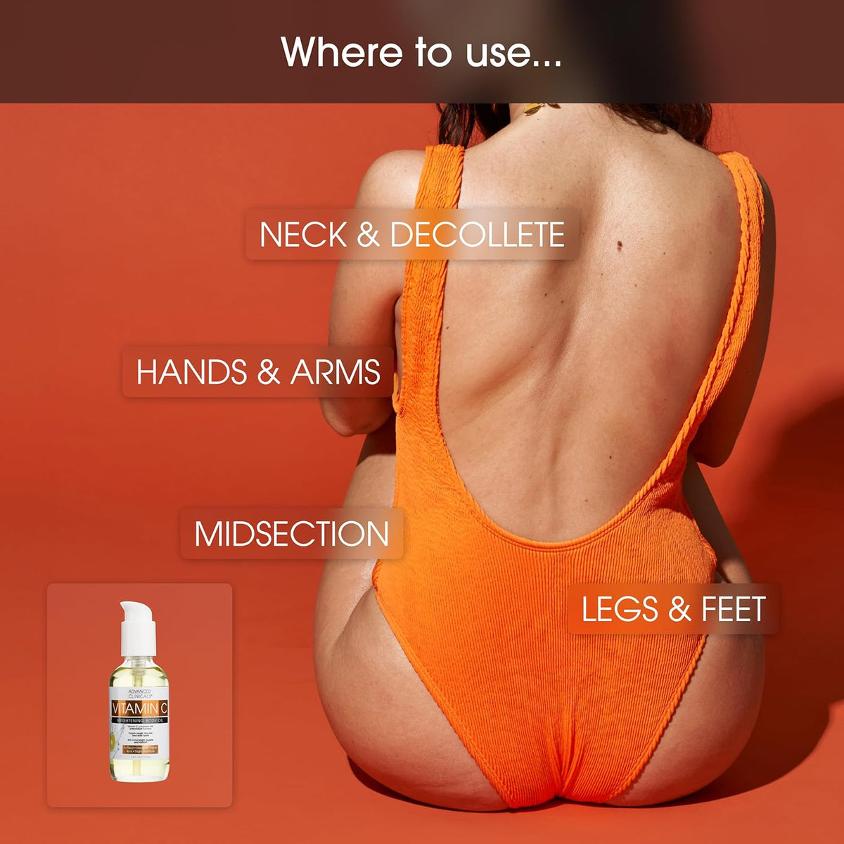 Advanced Clinicals Vitamin C illuminating Body Oil For Women & Men |Vitamin C Oil Skin Care Body