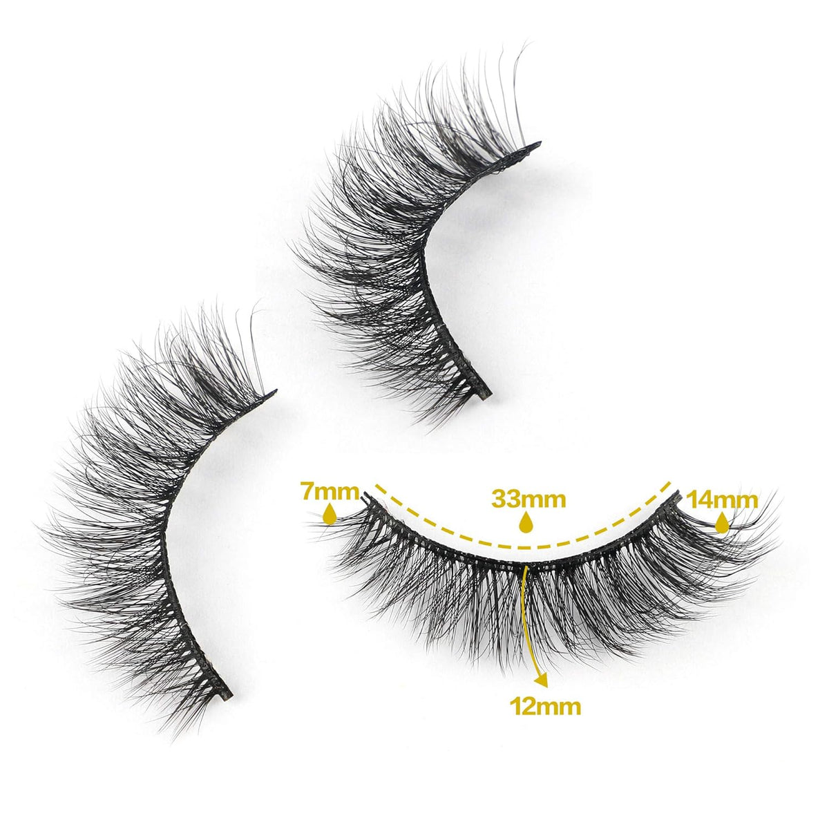 JIMIRE Fake Eyelashes Natural Look Fluffy Wispy False Lashes Cat-Eye Lashes with Thin Band