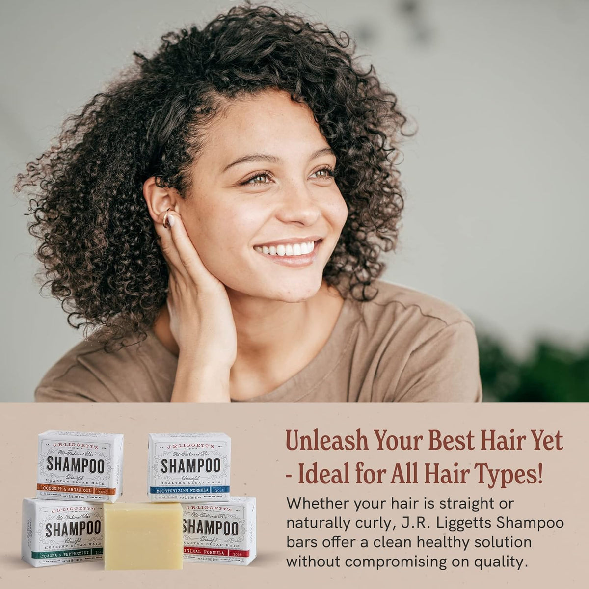 J.R.LIGGETT’S Original Formula, Moisturizing Formula and Coconut & Argan Oil Shampoo Bars