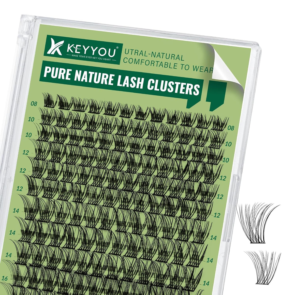 Natural Lash Clusters Wispy Eyelash Clusters 144 pcs Cluster Eyelash Extensions D Curl Individual