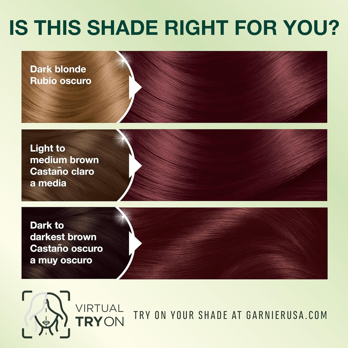 Garnier Hair Color Nutrisse Nourishing Creme, 56 Rich Auburn (Sangria) Permanent Hair Dye, 2 Count