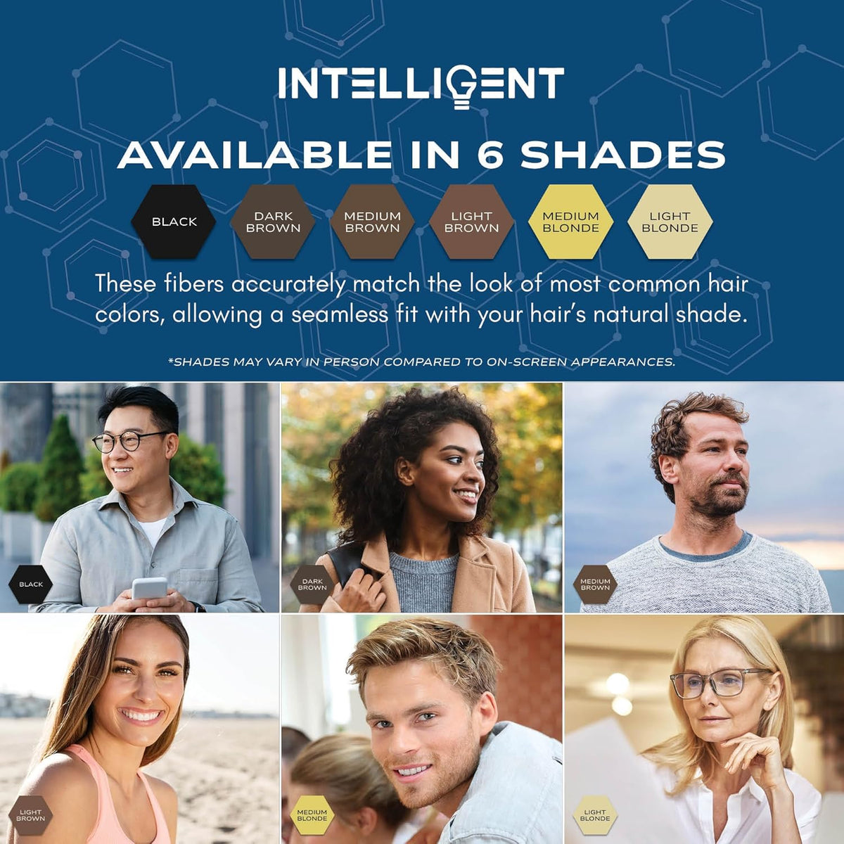 Intelligent Precision Hair-Volumizing Fibers (Medium Brown) | Undetectably Fill in Thinning Hair |