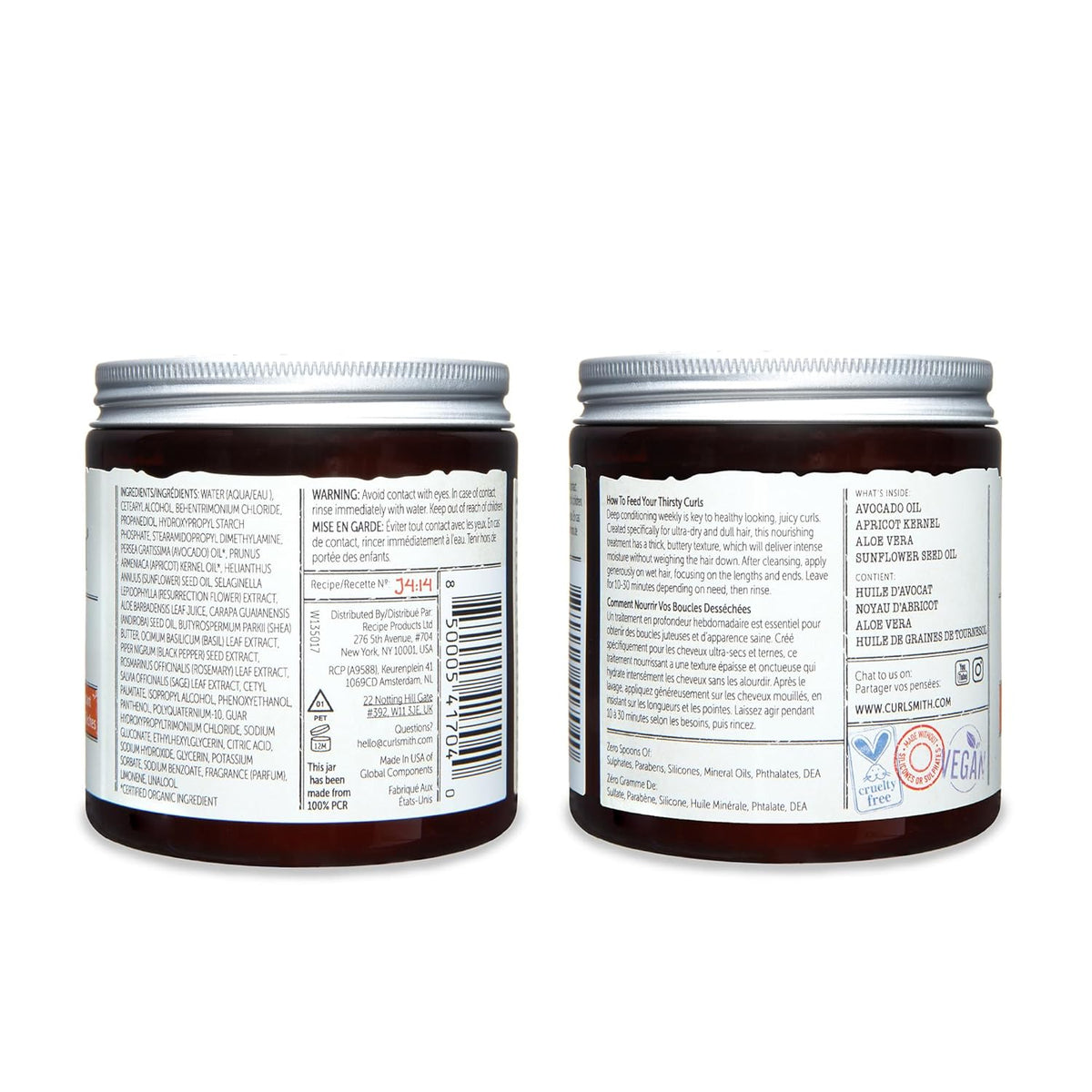 CURLSMITH Double Cream Deep Quencher - Deep Conditioning Mask for Curls, Hydrating and Detangling