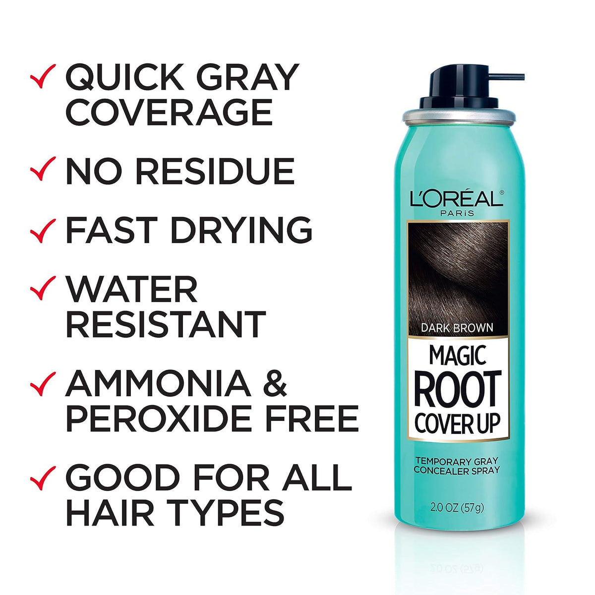 L'Oreal Paris Hair Color Magic Root Cover Up Temporary Colored Concealer Spray for Gray Roots