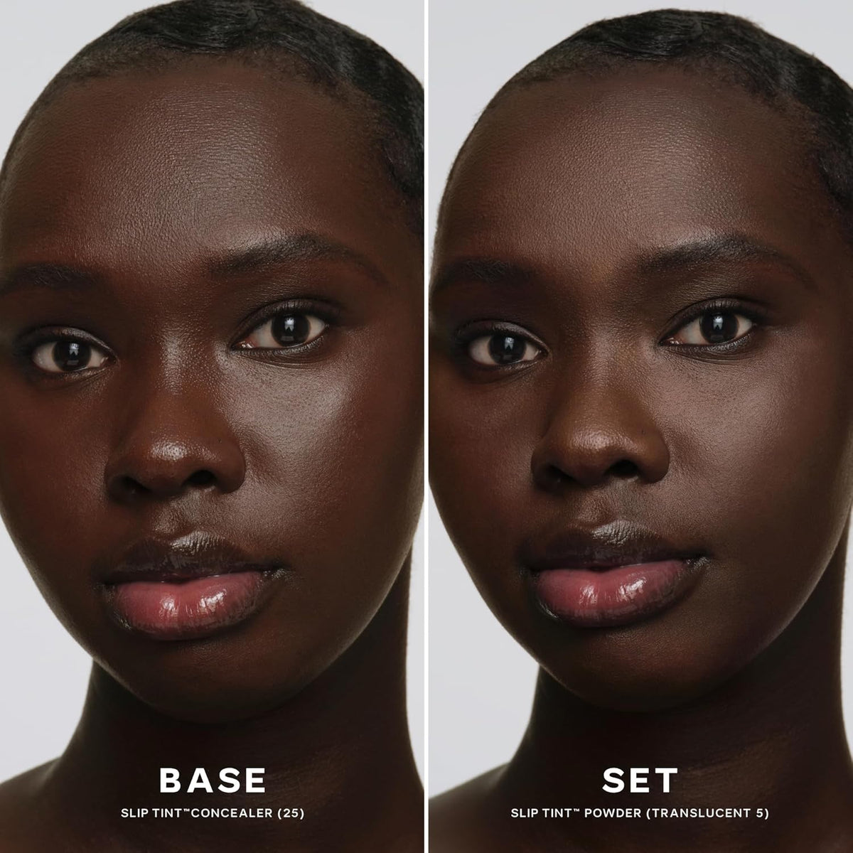Saie Slip Tint Baked Setting Powder - Translucent Powder for Face Makeup with a Natural-Radiant