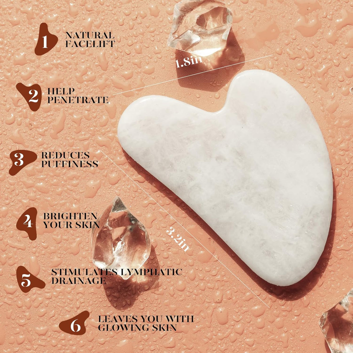 BAIMEI Jade Roller & Gua Sha Set Face Roller and Gua Sha Facial Tools for Skin Care Routine and