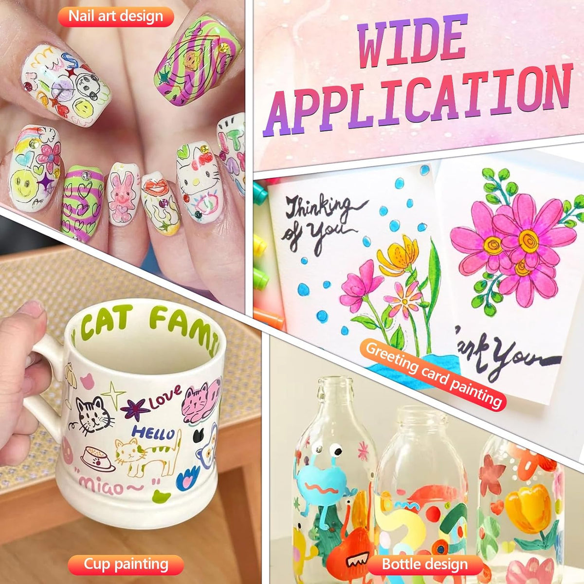 12 Colors Nail Art Pens Set, 3D Quick-Dry 0.5MM Nail Polish Pens, 2025 DIY Nail Art Marker Graffiti