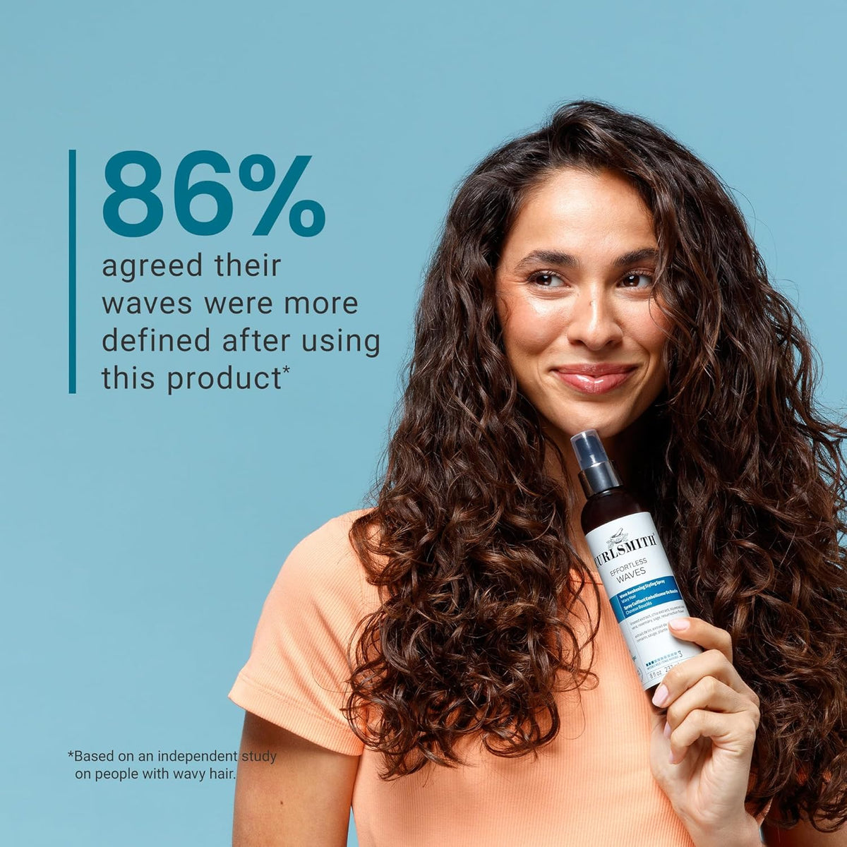 CURLSMITH - Effortless Waves Styling Spray, Lightweight and Moisturising, Reduce Frizz, Natural