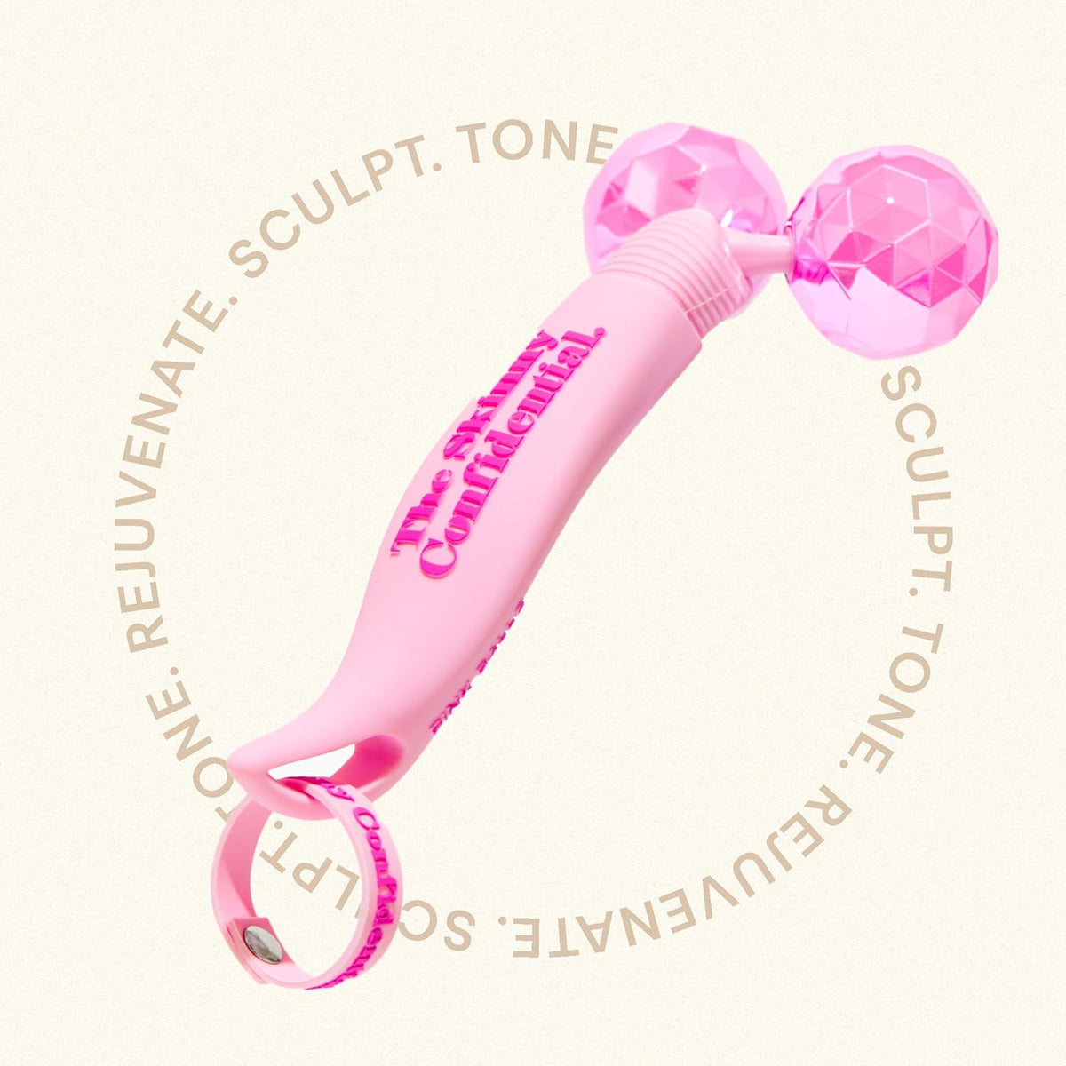The Skinny Confidential Face Roller - Pink Balls Eye & Facial Roller Massager - Face Massage Tools