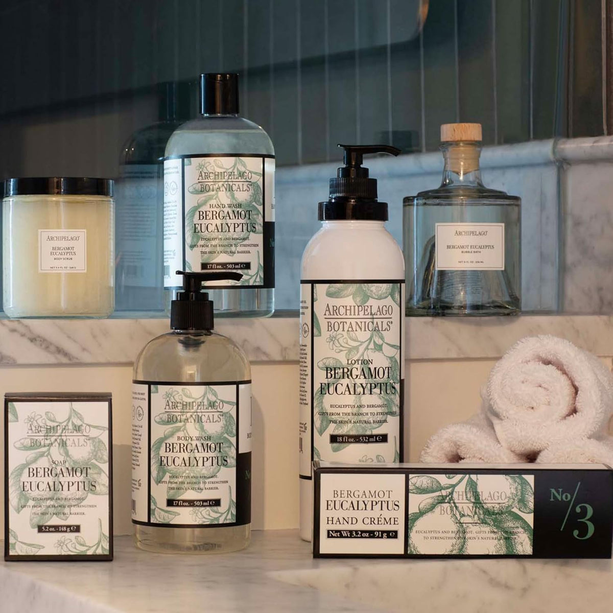 Archipelago Botanicals Bergamot Eucalyptus Lotion, Hydrating Lotion for Rejuvenated and Smooth