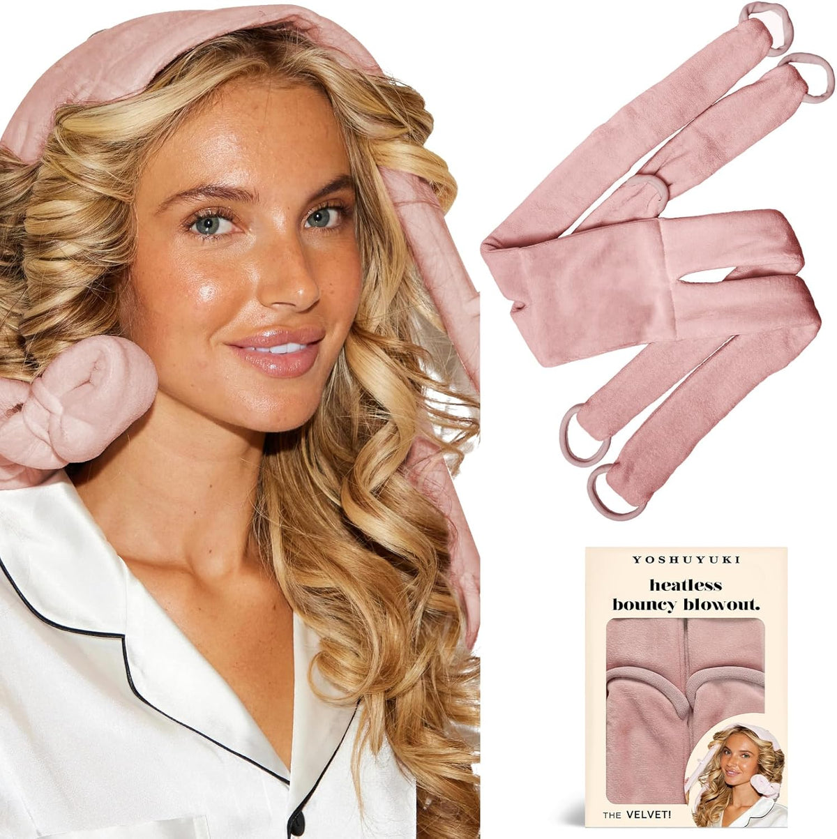 Heatless Hair Curler Curls Overnight Rods No Heat Hair Curlers to Sleep in, Soft Heatless Curling