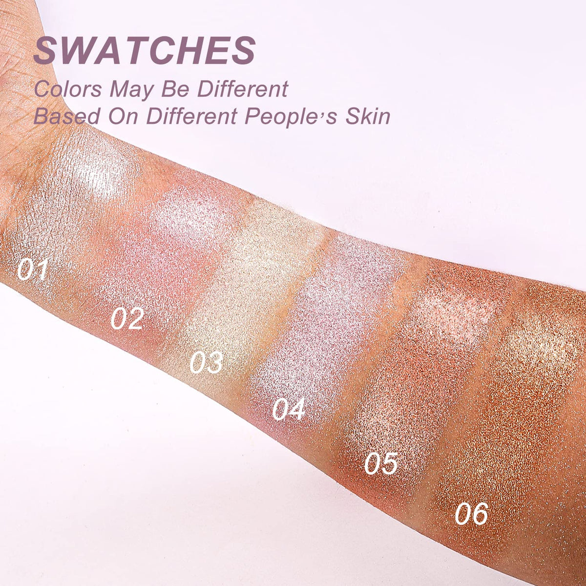 YOUNG VISION Pressed Powder Highlighter, Baked Natural Glow Contour Powder & Face Highligher