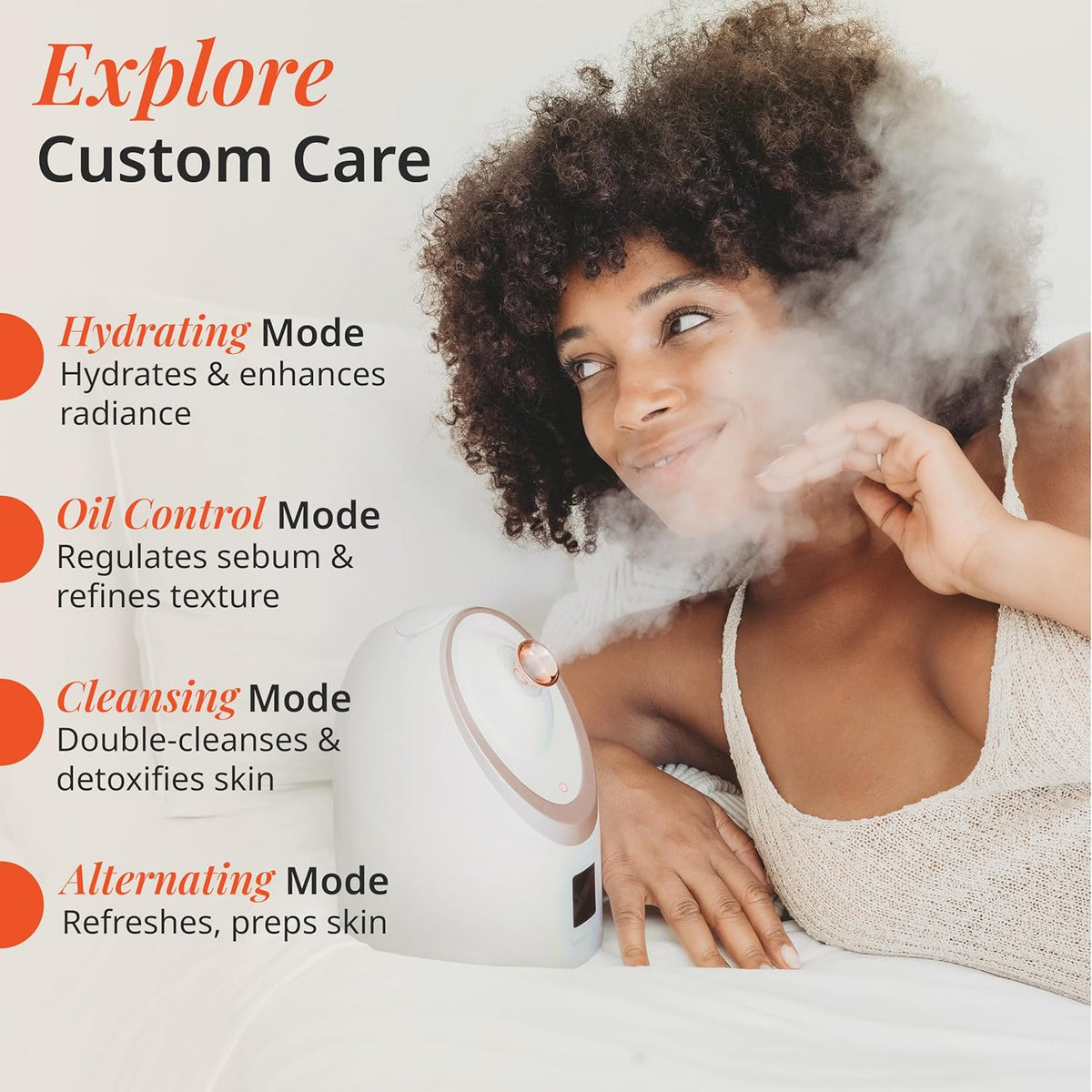 Senia Hot and Cold Facial Steamer by Vanity Planet - Detoxifying Aromatherapy Facial Steamer with