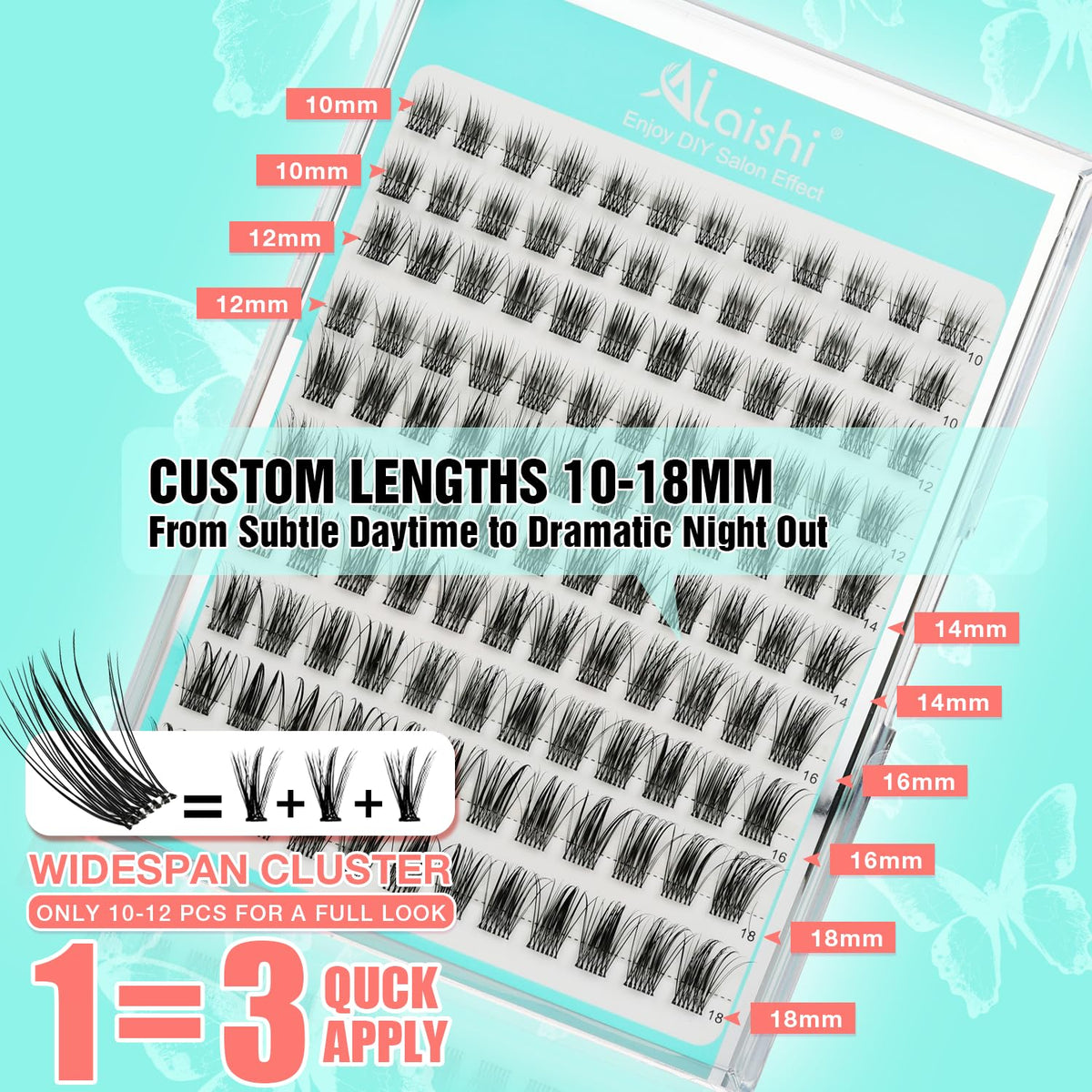 No Glue Needed Lashes, Self Adhesive Eyelashes, DIY Lash Cluster Eyelash Extensions Kit