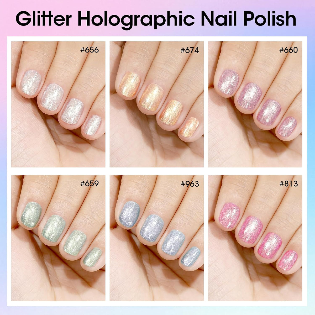 GELLEN Shimmer Pastel Nail Polish, Buildable Sheer Natural Regular Nail Polish Quick Dry