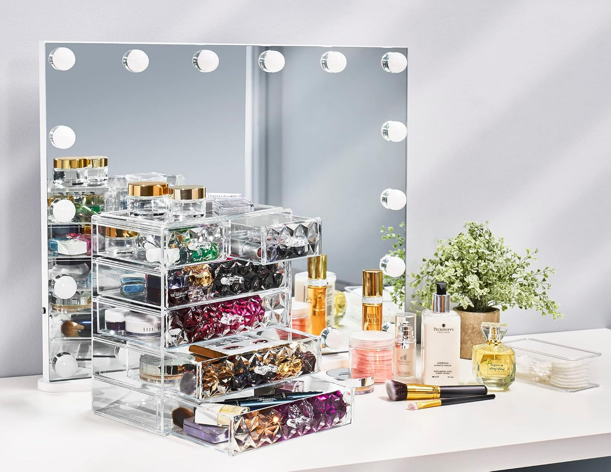 Sorbus Acrylic Makeup Organizer - Organization and Storage Case for Cosmetics Make Up & Jewelry