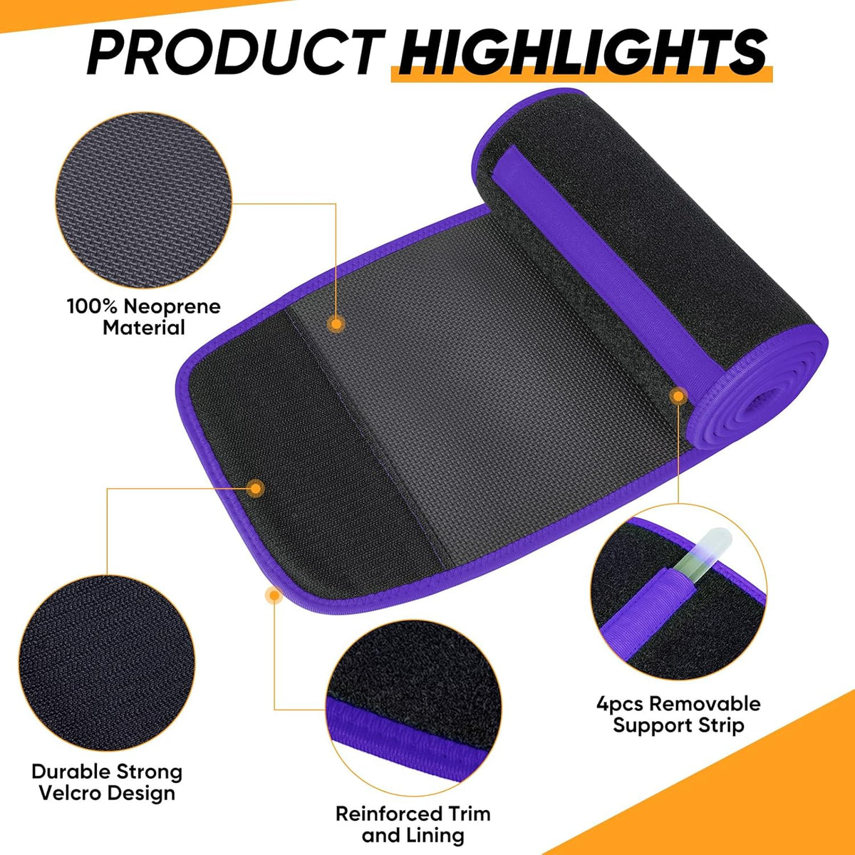 APEXUP Sweat Waist Trainer for Women and Men, Neoprene Waist Trimmer Belt Slimming Sweat Band with