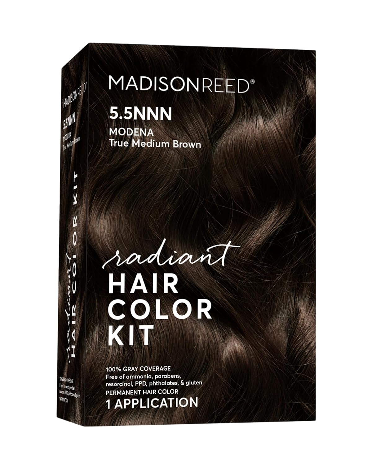 Madison Reed Radiant Hair Color Kit | 5.5NNN Dark Brown with Warm Golden Tones (Modena Brown) 100%