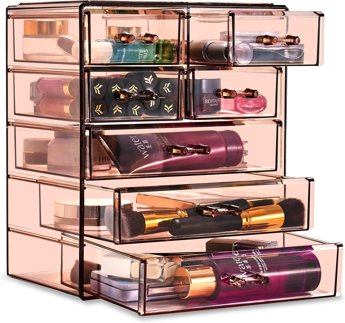 Sorbus Acrylic Clear Makeup Organizer - Big & Spacious Cosmetic Display Case - Stylish Designed