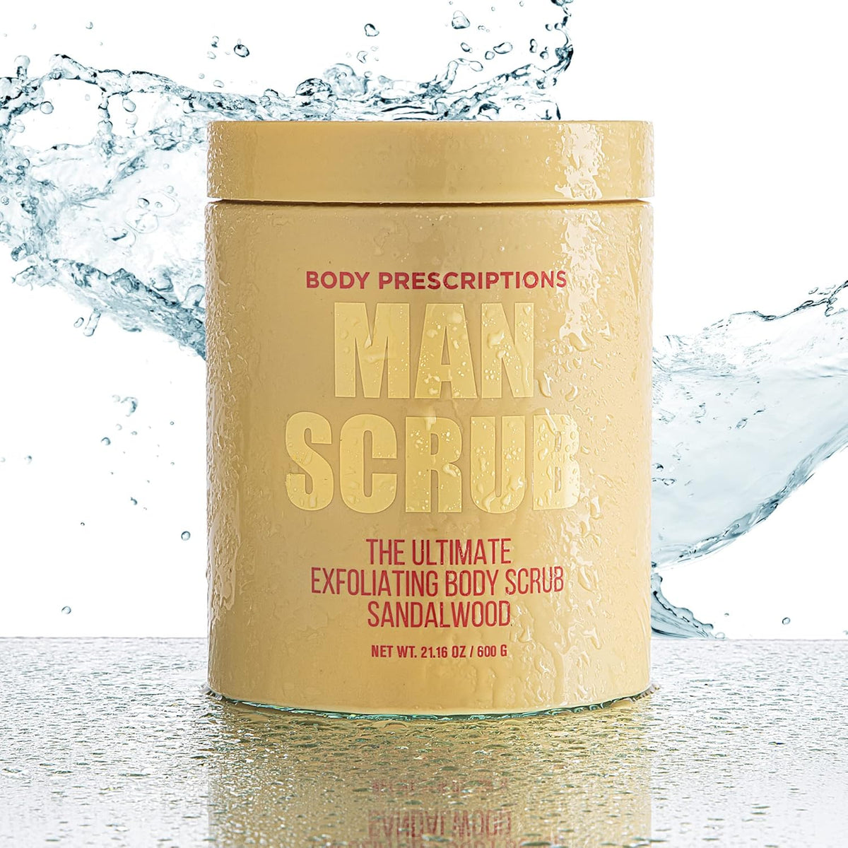 Body Prescriptions Men’s Exfoliating Body Scrub – Ultimate Skin Cleansing Wash in Jar with