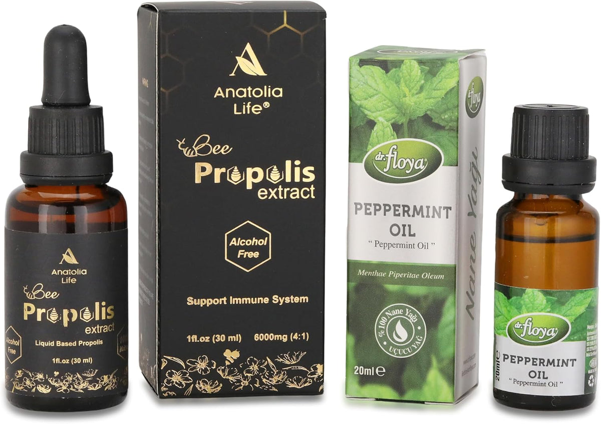 Bee Propolis Liquid Extract,Alcohol-Free Immune Support Supplement,30ml | 100% Pure Peppermint