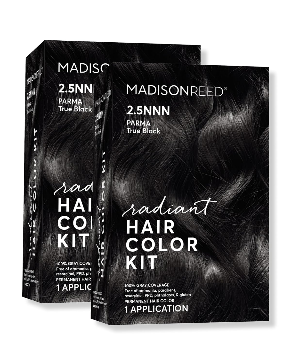 Madison Reed Radiant Hair Color Kit | 2.5NNN Soft Black (Parma Black) 100% Maximum Gray Hair