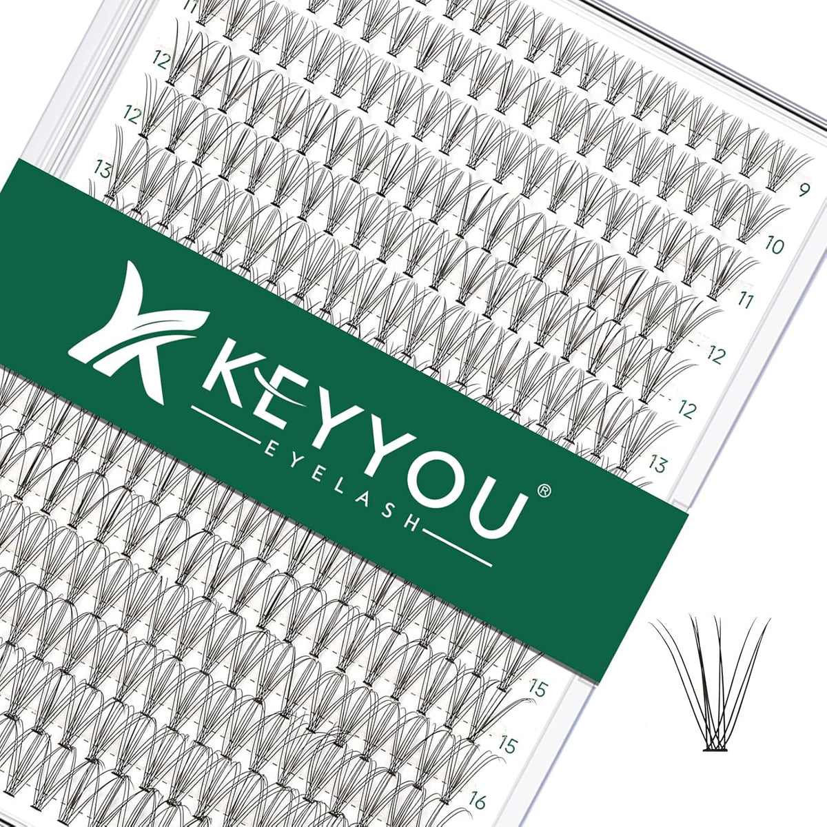 Lash Clusters 300Pcs Individual Lashes 10D 0.1C Curl 9-18MIX Lash Extensions Clusters Lashes