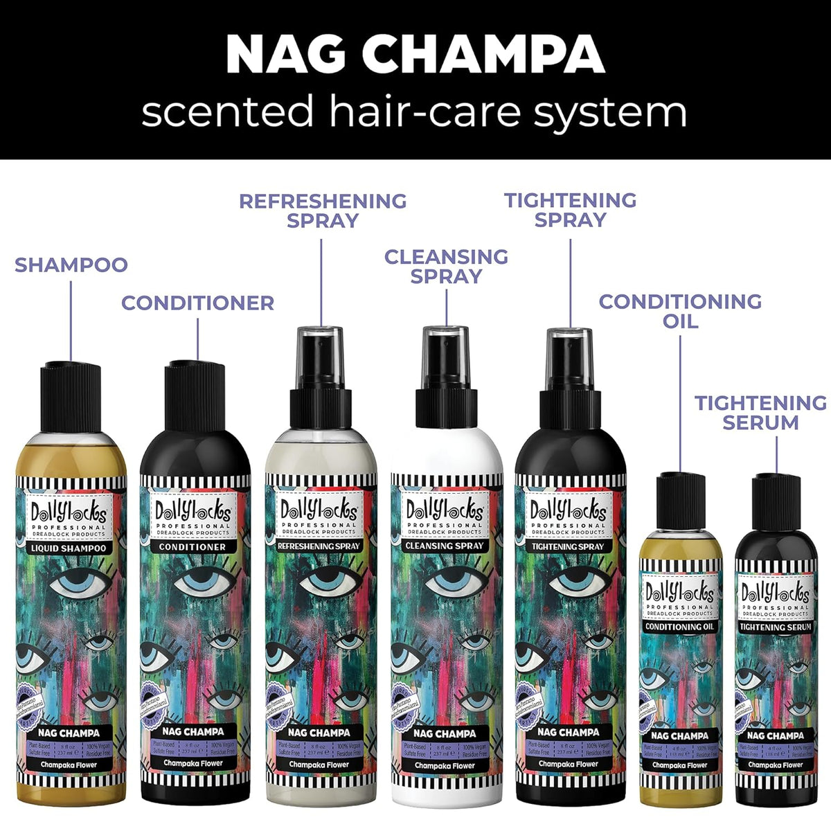 Dollylocks Refreshening Spray – Residue-Free Dreadlock Spray & Loc Moisturizer, Plant Based