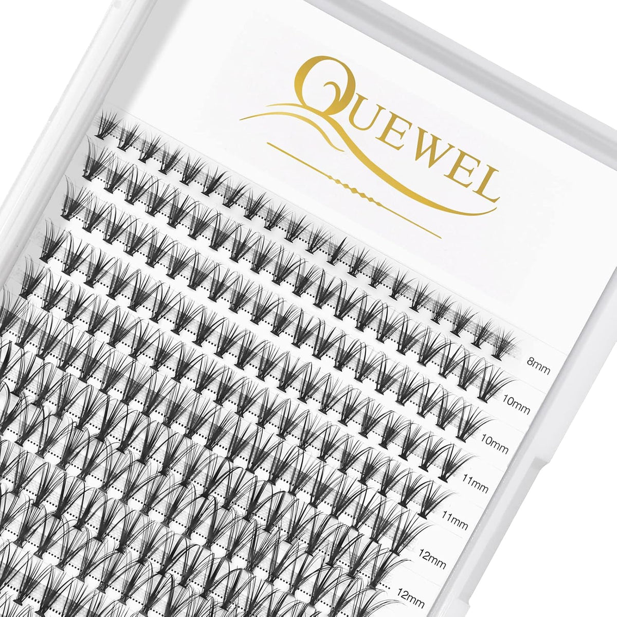 QUEWEL Cluster Lashes 240Pcs Individual Lashes 20D 0.07D Curl Mix8-14mm Lash Extensions Clusters