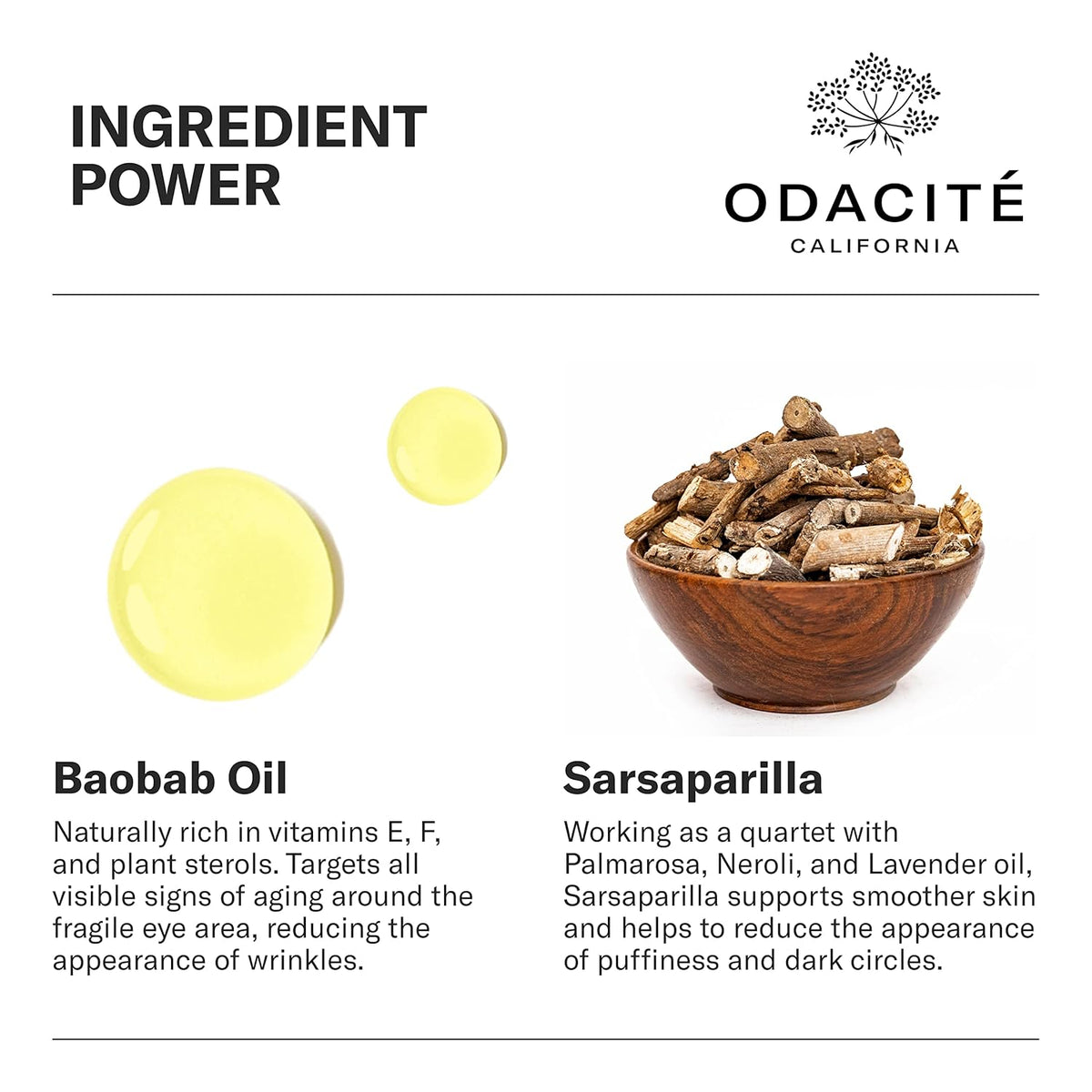 Odacité Brightening Serum Concentrate with Baobob for Anti Aging, Dark Circle, Puffiness, Wrinkles