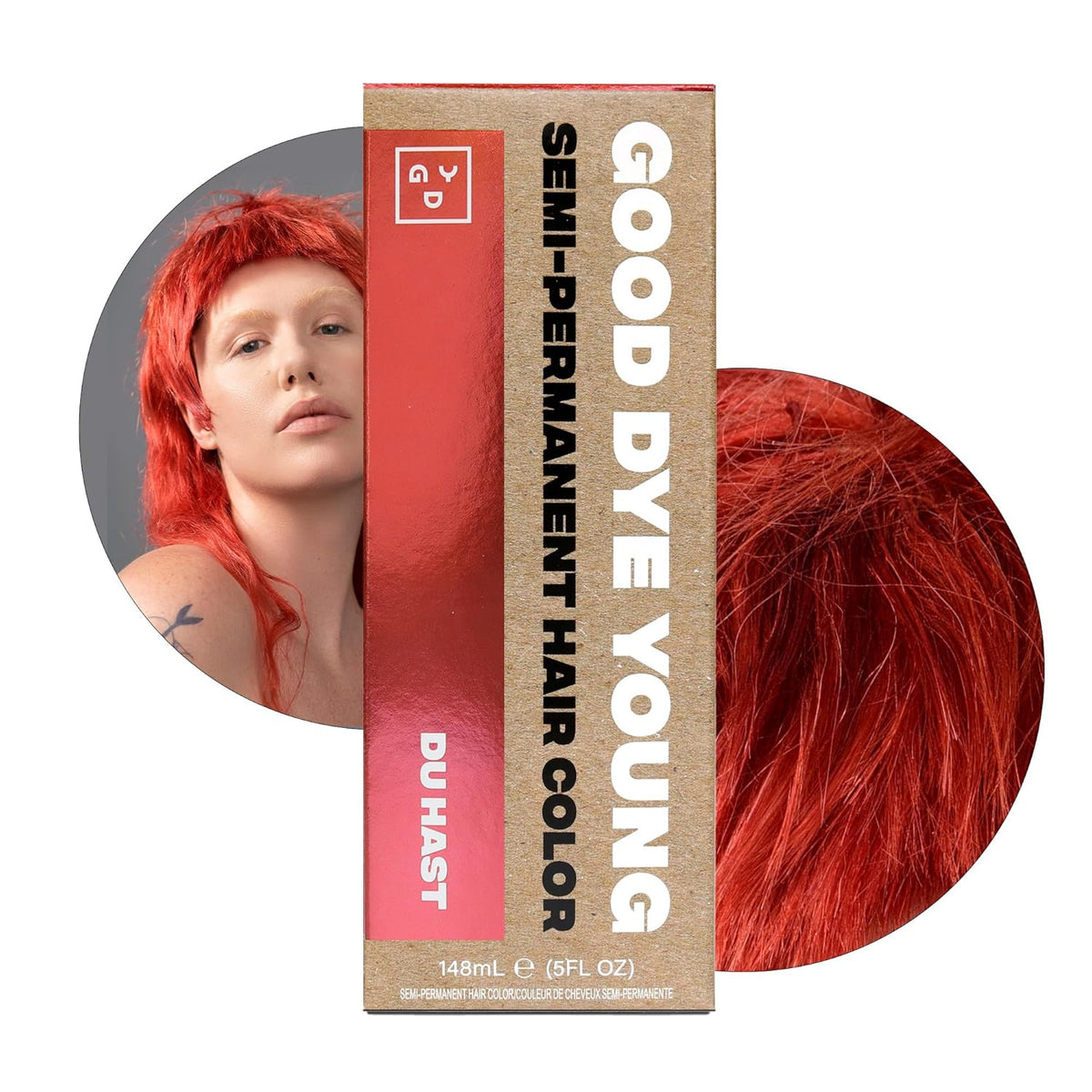 Good Dye Young Semi Permanent Hair Dye Du Hast Pink - UV Protective Temporary Hair Color