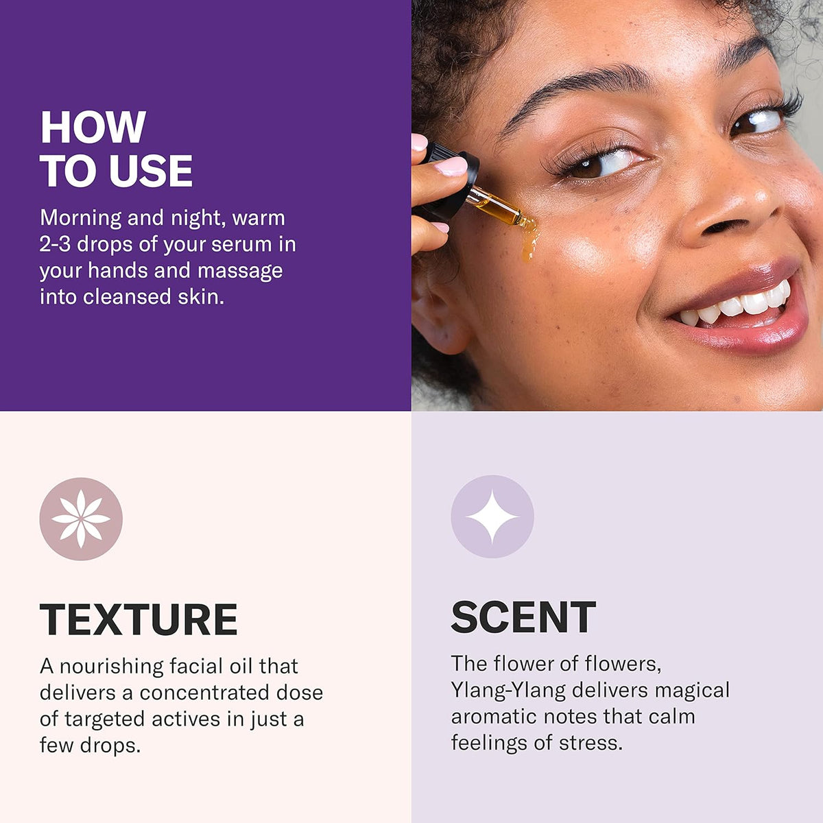 Odacité Anti Aging Serum Concentrate with Rosehip + Ylang-Ylang - Lightweight Facial Serum For