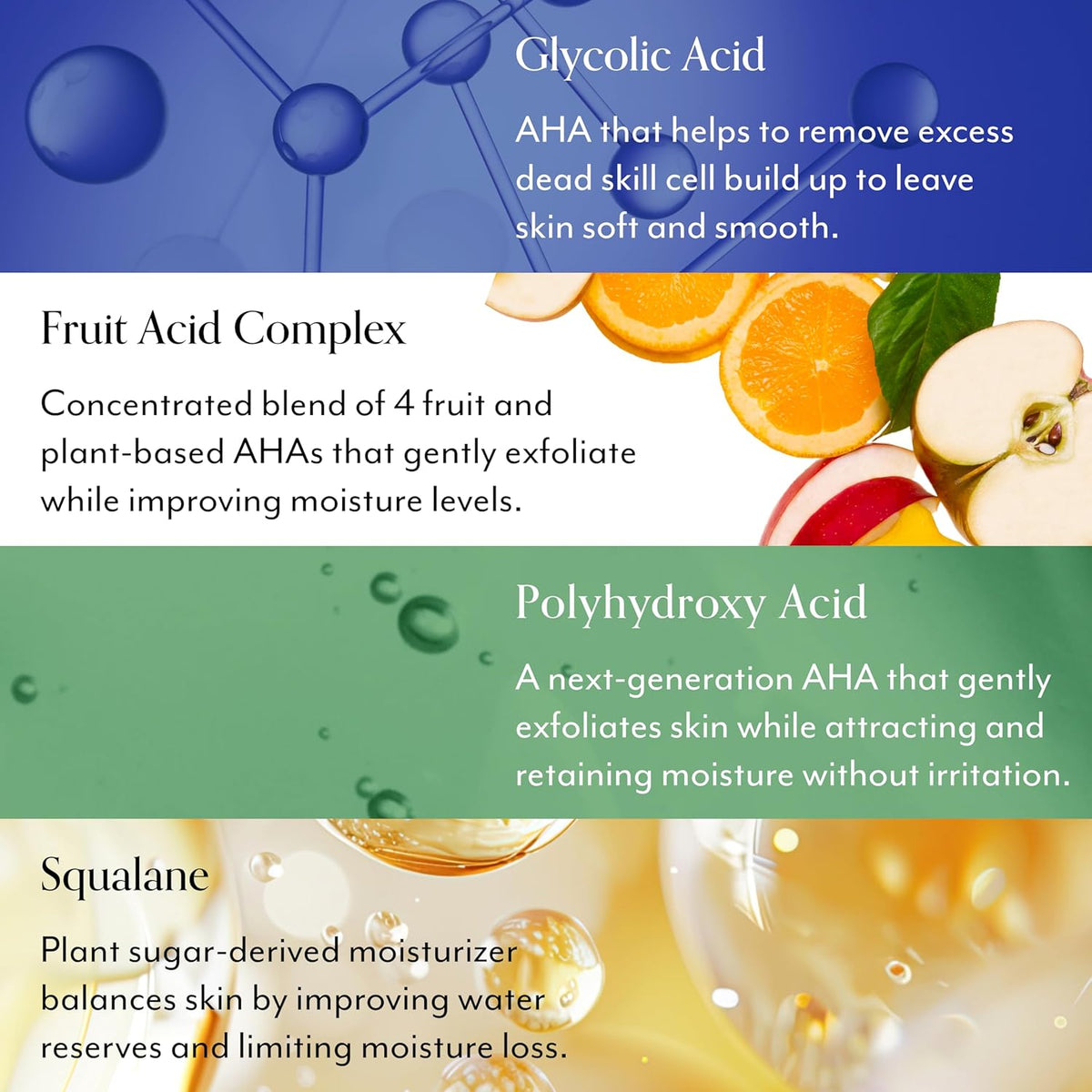Bliss Glycolic + Polyhydroxy Acid Renew & Smooth - Night Serum - Gently Exfoliate Skin - Hydrating