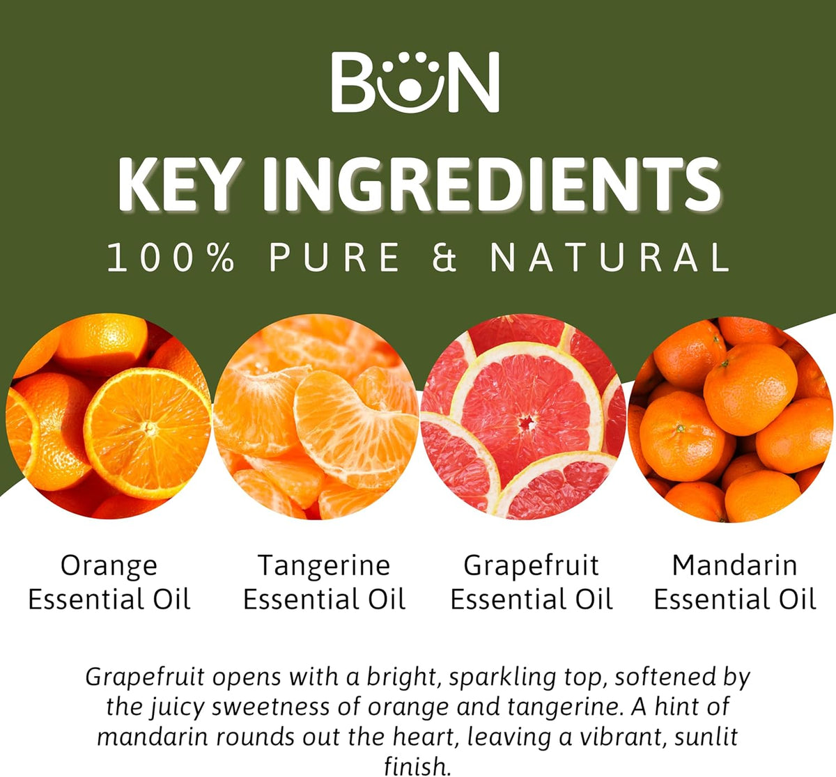 Best of Nature Citrus Essential Oil Blend – Orange, Tangerine, Grapefruit & Mandarin – 100% Pure